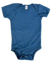 Load image into Gallery viewer, 2 Pack of American Apparel Organic Baby Short-Sleeve One-Piece, Galaxy Blue, 12-18 Months