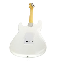 Load image into Gallery viewer, Full Size Right Handed Electric 6 String Guitar, Solid Wood Body and Bolt on Neck, Cable and Tremolo Arm, Color: Gloss White