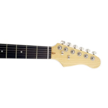 Load image into Gallery viewer, Full Size Right Handed Electric 6 String Guitar, Solid Wood Body and Bolt on Neck, Cable and Tremolo Arm, Color: Gloss White