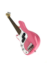 Load image into Gallery viewer, Left Handed Electric Base Guitar, Small Scale 36 Inch Mini Sized, Color: Pink
