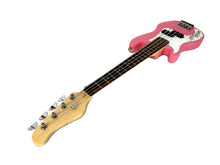 Load image into Gallery viewer, Left Handed Electric Base Guitar, Small Scale 36 Inch Mini Sized, Color: Pink