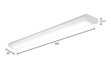 Load image into Gallery viewer, Metalux Lights (4WPLD3240R) 3.58 ft. White Low Profile Linear Integrated LED Wrap Light Fixture