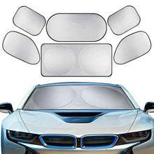 Load image into Gallery viewer, 6 Piece Auto Window Sunshade Set, Universal Sizes for Cars, Minivans, SUVs