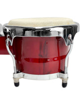 Load image into Gallery viewer, Bongos 8"+9" in - Red Wood Tunable Dual Drum Set - World Latin Percussion - New