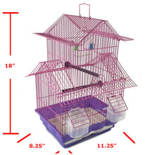 Load image into Gallery viewer, Bird Cage 18" Hanging Wire Bird House PINK