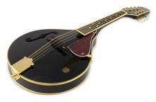 Load image into Gallery viewer, 8-String MANDOLIN A-Style BLACK Acoustic SANDALWOOD, SPRUCE Gold Hardware