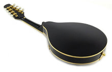 Load image into Gallery viewer, 8-String MANDOLIN A-Style BLACK Acoustic SANDALWOOD, SPRUCE Gold Hardware
