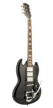 Load image into Gallery viewer, ELECTRIC GUITAR - GOTH BLACK - MAHOGANY - Triple Pickup AC-DC Style NEW