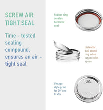 Load image into Gallery viewer, 6 Pack - MASON JARS 16 oz Regular Mouth Glass Canning Jar Set with Lids & Bands