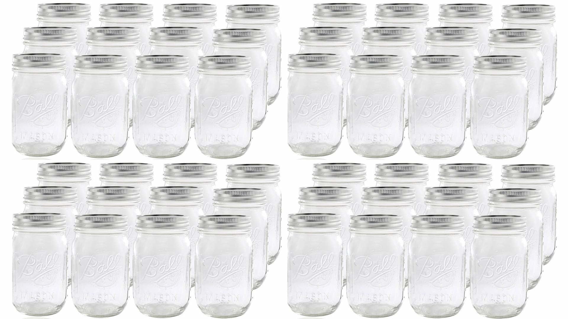 Dandat 30 Pcs 16 oz Wide Mouth Mason Jars Bulk Glass Cups No Lids Canning  Jars Mason Drinking Glasse…See more Dandat 30 Pcs 16 oz Wide Mouth Mason