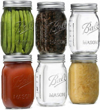 Load image into Gallery viewer, Case of 48 - Mason Jars 16oz Regular Mouth Glass Canning Jars w/ Lids & Bands