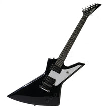 Load image into Gallery viewer, Full Size Right Handed Rock Style Electric 6 String Guitar, Solid Wood Body and Bolt on Neck, Cable and Allen Wrench, Color: Gloss Black