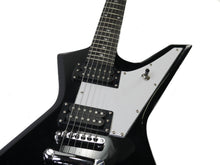 Load image into Gallery viewer, Full Size Right Handed Rock Style Electric 6 String Guitar, Solid Wood Body and Bolt on Neck, Cable and Allen Wrench, Color: Gloss Black