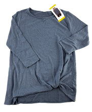 Load image into Gallery viewer, Matty Super Soft Knot Top Extra Cozy Fabric Long Sleeve Blue/Gray - Small - New