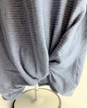 Load image into Gallery viewer, Matty Super Soft Knot Top Extra Cozy Fabric Long Sleeve Blue/Gray - Small - New