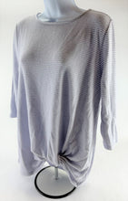 Load image into Gallery viewer, Matty Super Soft Knot Top - Lavender and White Stipes - Size Small - New