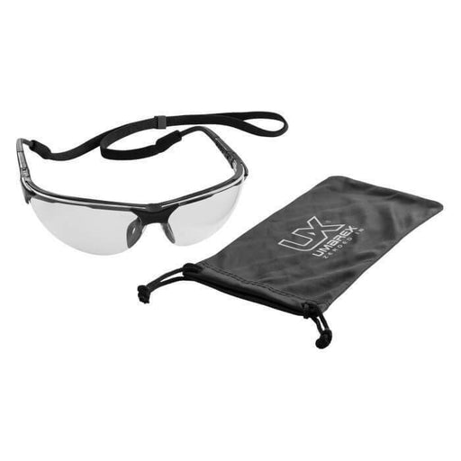 Umarex Sport Shooting Glasses Black Frame Clear Lenses with Lanyard and Bag ANSI