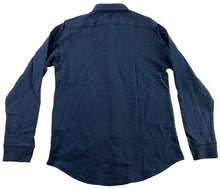 Load image into Gallery viewer, Tailorbyrd Men's Soft Flannel Feel Dress Shirt Long Sleeve Collared Denim & Gray Small