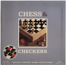 Load image into Gallery viewer, Deluxe Vintage 2-in-1 Wood Chess and Checkers Game Set