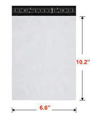 Load image into Gallery viewer, Pack of 100 Poly Mailers Shipping Bags Premium White Bags 6.6" x 10.2"
