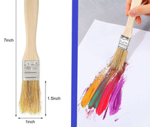 Load image into Gallery viewer, Lot of Twelve 1" Paint Brushes Classic Bristle Paint Brushes with Wooden Handles