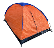 Load image into Gallery viewer, 2 Person Dome Camping Tent - 7x5' with Sealed Bottom - Orange