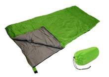 Load image into Gallery viewer, SLEEPING BAG Adult Size 20+ Degrees F BRIGHT GRASS GREEN GRAY - Carry Bag NEW