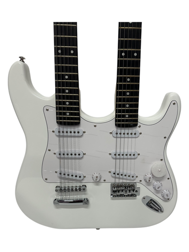 Zenison Double Neck Electric Guitar White 12 String & 6 String