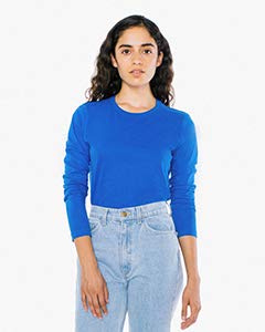 American Apparel Ladies' Fine Jersey Long Sleeve Classic T-Shirt Royal Blue