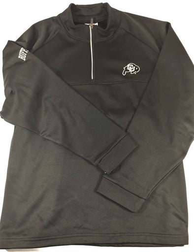 Champion Men's Colorado Buffaloes Athletic Quarter-Zip Raglan Jacket Black New