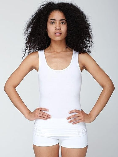 American Apparel Women's Cotton Spandex Tank Top 2XL White