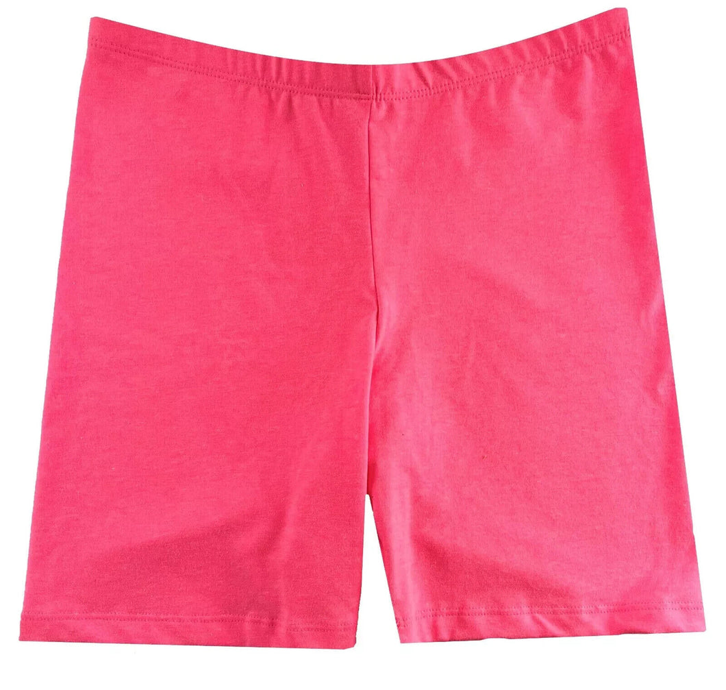 Women's Jersey Spandex Shorts Neon Pink Short Leggings Biker Shorts LARGE New