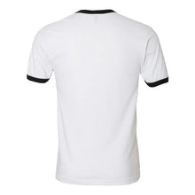 Load image into Gallery viewer, American Apparel Fine Jersey Ringer T-Shirt White Black Medium Unisex Baseball
