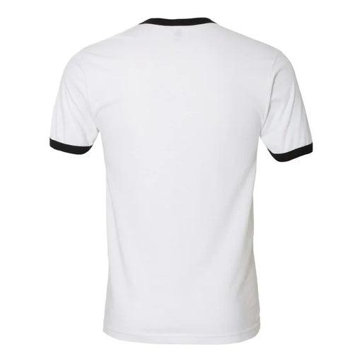 American Apparel Fine Jersey Ringer T-Shirt White Black Medium Unisex Baseball