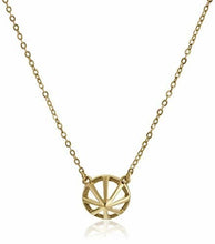 Load image into Gallery viewer, Rebecca Minkoff Caged Stud Gold Pendant Necklace, 16" + 2" extender
