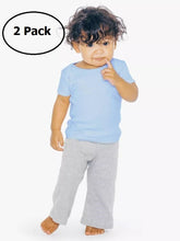 Load image into Gallery viewer, 2 Pack American Apparel Infant Baby Rib Lap Tee in Baby Blue 6-12 Months, 4000W
