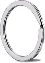 Load image into Gallery viewer, 10-PACK Key Rings - Nickel Plated Heavy Duty Steel - Extra Large 1.25" Diameter
