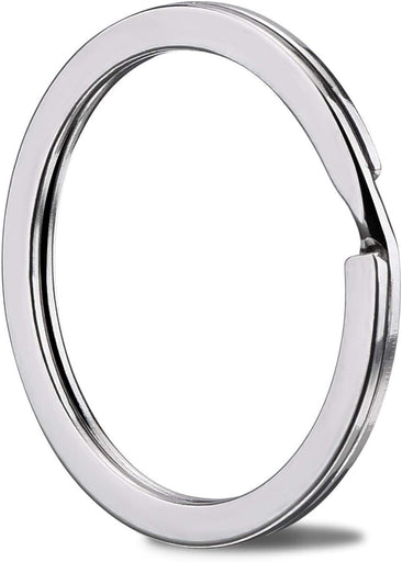 10-PACK Key Rings - Nickel Plated Heavy Duty Steel - Extra Large 1.25