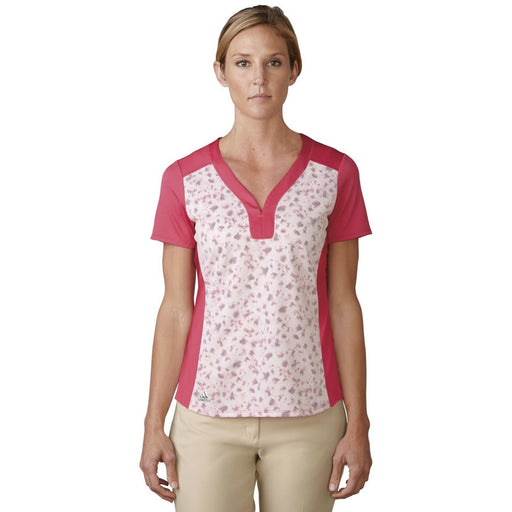 adidas Golf Women's Tour Bonded Mesh Polo Shirt, Raspberry Rose, Small - New