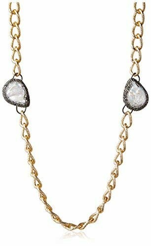 Grand Bazaar Double-Station Necklace, Swarovski Elements, 22k Gold-Plated Brass