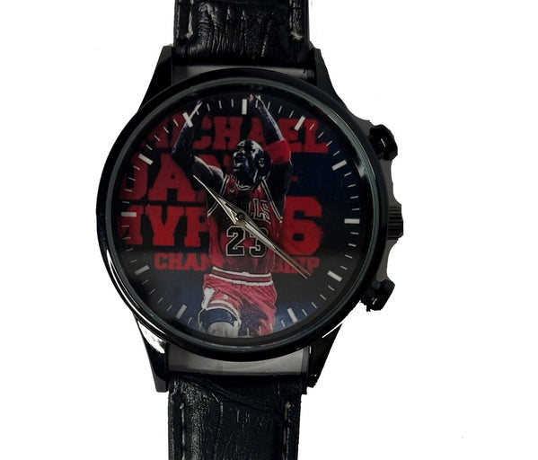 NBA Player Leather Strap Watch Variety Featuring Jordan, James, Wade & Bryant