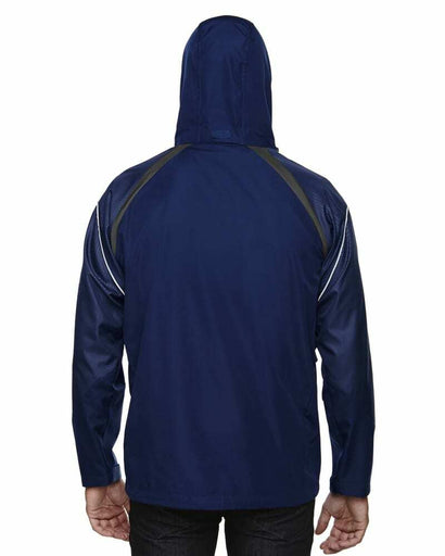 North End Men's Lightweight Windbreaker Water Resistant Jacket Packable Navy Med