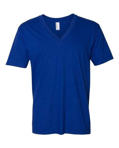 American Apparel Unisex Mens Fine Jersey V-Neck Tee Blue Lapis 100% Cotton XL