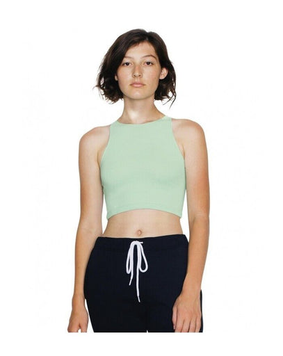 2 Pack American Apparel Women's Small Crop Top Tank Cropped Shirt Menthe Green