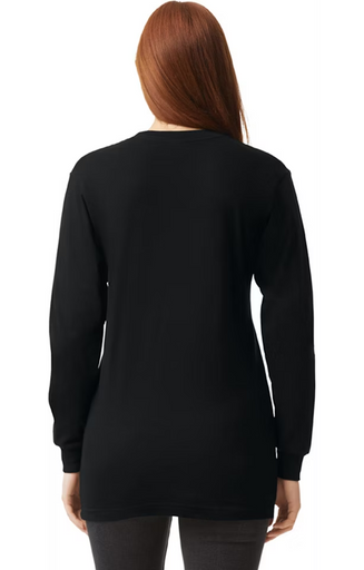 American Apparel Women's' Unisex Classic Long-Sleeve Tee, Jersey Black Large