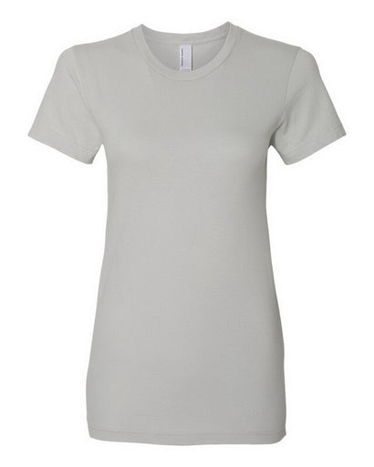 2 Pack American Apparel Women's Unisex Fine Jersey Silver Tee XL 2102W