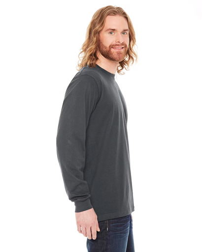 American Apparel Unisex Small Long Sleeve 100% Cotton Long Sleeve Faded Black