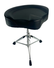 Load image into Gallery viewer, Zension DRUM THRONE MotorCycle-Style Seat Black Double Braced Padded Swivel
