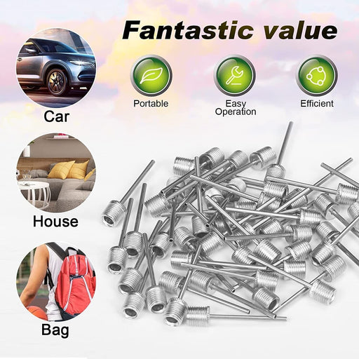 120 Inflating Needles Pin Nozzle Air Pump Valve Adaptors Ball Fill Universal Fit