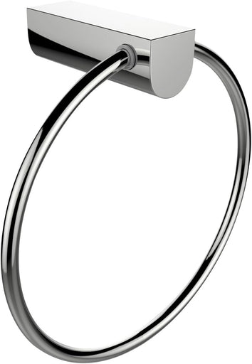 American Imaginations Towel Ring with Multi-Rod Towel Rack Set Chrome Plated